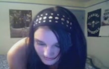 Petite 18 years old brunette naked on webcam